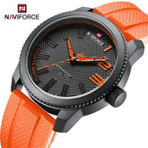 NAVIFORCE Luxury Men's Watch with Stainless Steel Case and Silicone Strap - Himpall